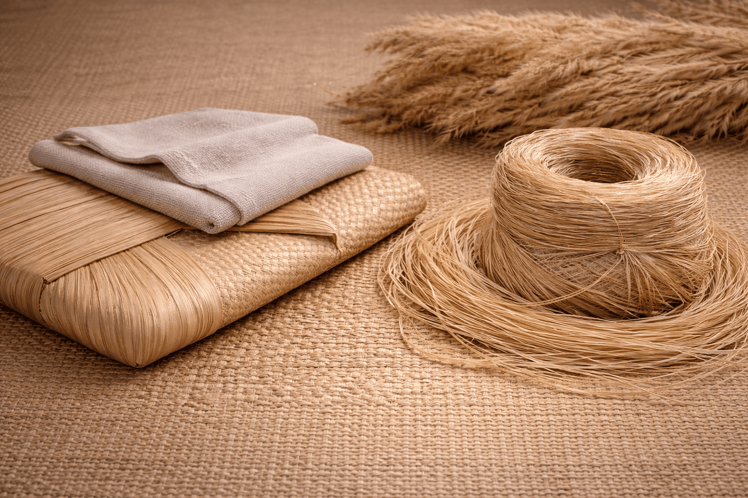 Fibres naturelles Soa Tigra — raphia, satrana, soga